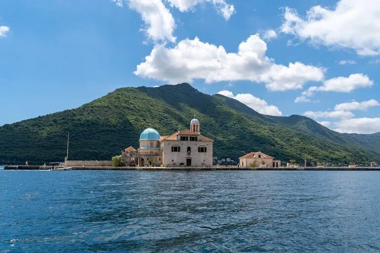 Panoramic views of Kotor Bay mountains from a private speedboat Panoramic views of Kotor Bay mountains from a private speedboat