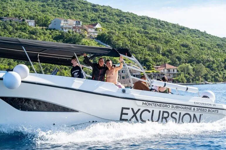 Team-building event on the 20-passenger boat in the Bay of Kotor Team-building event on the 20-passenger boat in the Bay of Kotor